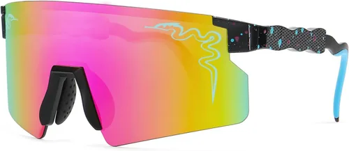 Vista 15 de Dos tamaños de gafas de sol para adultos y jóvenes, niños y niñas, UV400, para hombres y mujeres, para ciclismo, actividades al aire libre