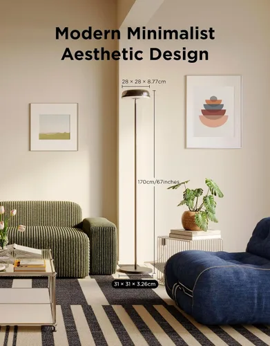 Vista 8 de Govee Uplighter Floor Lamp with Nebula Effect, RGBIC Projector, Floor Lamp for Living Room, Compatible with SmartThings, Alexa and Matter, Corner