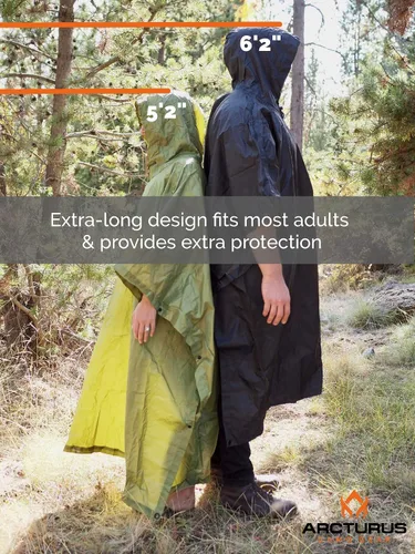 Vista 4 de Arcturus - Poncho ligero de nailon Ripstop con capucha ajustable