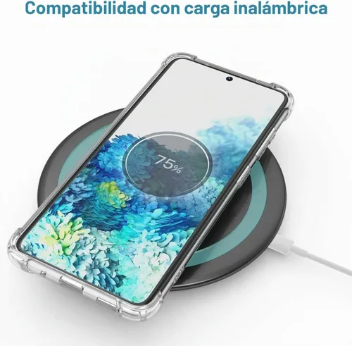 Vista 7 de KIOMY Funda transparente para Samsung Galaxy S20 Plus 5G Hybrid Hard PC Back con TPU suave parachoques [protección contra caídas de grado militar] a