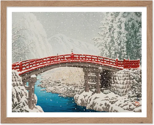Vista 74 de Poster Master Póster Vintage de Vacaciones - Impresión Retro de Navidad - Regalo para Artista, Amigo - Papá Noel en Trineo de Renos, Invierno, Nieve