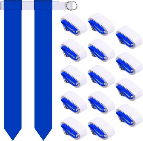 Vista 10 de Sintege Juego de cinturón de fútbol con bandera de 14 jugadores, bandera de fútbol ajustable y cinturones, regalos para jóvenes y adultos