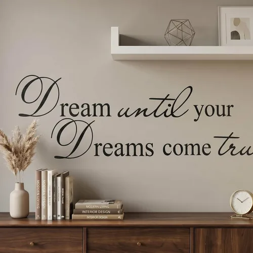 Vista 2 de Texto Dream until your dreams come true, negro, DG-DR-577
