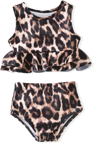 Vista 16 de Aalizzwell Traje de Baño para Niña Pequeña de Dos Piezas Traje de Baño Bikini para Playa Bandera americana B