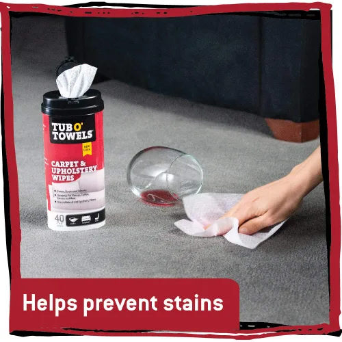 Vista 2 de Tub O' Towels Toallitas de limpieza para alfombras, alfombras y tapicería, removedor de manchas extra fuerte, poder de lucha contra los olores