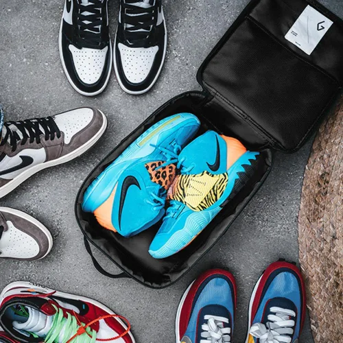 Vista 3 de GOTO Bolsa de zapatos y zapatillas, bolsa de gimnasio deportivo, bolsa de viaje con compartimento para zapatos para hombres y mujeres, ajuste hasta