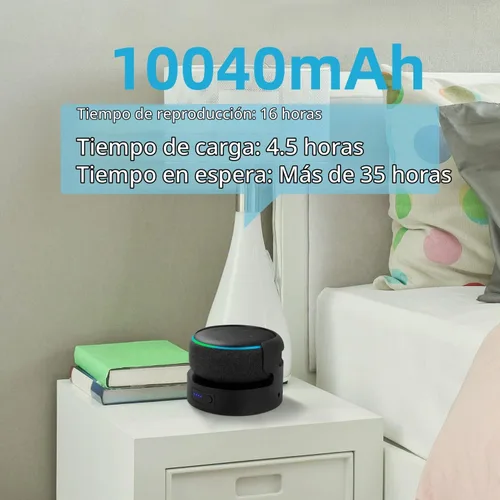 Vista 3 de Base de batería para Dot 3ª generación y soporte de batería Google Mini 2, cargador portátil para Dot 3ª batería de respaldo, 16 horas de tiempo