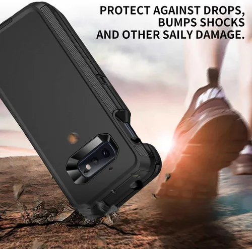 Vista 4 de Funda para Galaxy S9, resistente a prueba de golpes, a prueba de polvo/caídas, 3 capas, protección de cuerpo completo, funda resistente para Galaxy