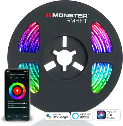 Vista 6 de XTREME Paquete de 2 luces LED multicolor Monster de 6.5 pies, aplicación inteligente, ajustes personalizables, fácil montaje