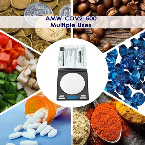 Vista 6 de AMERICAN WEIGH SCALES - Báscula digital compacta de la serie CD, color negro, 17.64 oz x 0.00 oz