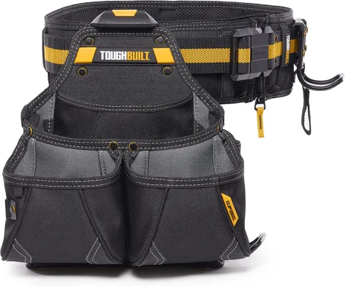 Vista 2 de ToughBuilt Serie ClipTech – Juego de cinturones de herramientas Pro Framer de 3 piezas, sistema modular ClipTech con 2 bolsas profesionales