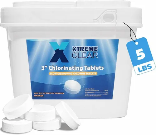 Vista 15 de XtremeClear Tabletas de Cloro de 1" para Piscina, Jacuzzi y Spa Elimina Bacterias y Algas Desinfectante Hace el Agua Limpia y Cristalina