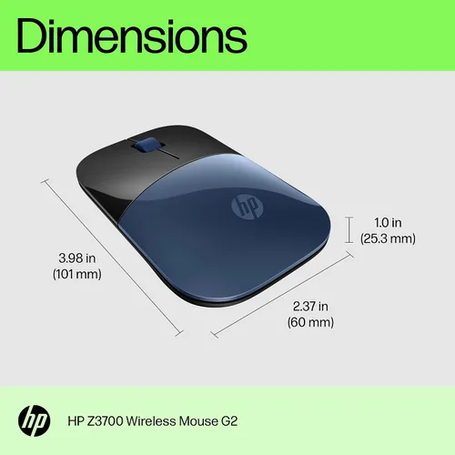 Vista 6 de Ratón inalámbrico azul HP Z3700