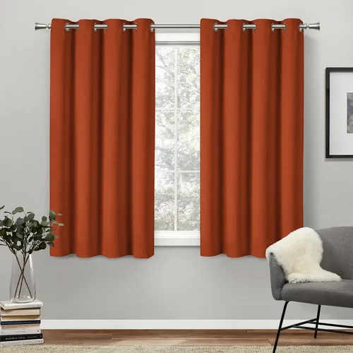 Vista 27 de Exclusive Home Curtains - Par de paneles de cortinas, modelo Academy, con ojales para bloqueo total de luz Blanco
