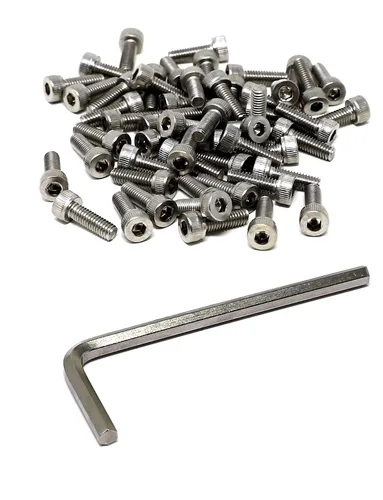 Vista 190 de iexcell Kit de tornillos de cabeza hexagonal de acero inoxidable 304, 100 unidades M2 x 0.157 in, paso de rosca de 0.016 in