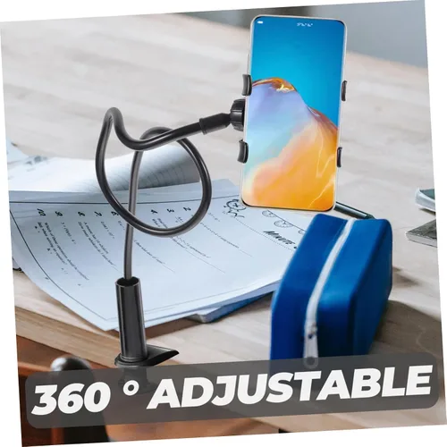 Vista 7 de Soporte para teléfono con clip, soporte para computadora portátil, multifuncional, ajustable, para teléfono celular, soporte para computadora