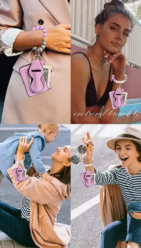 Vista 2 de BVGA Pulsera llavero de pulsera de silicona para mujer