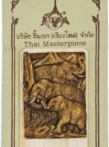 Vista 12 de WitnyStore Marcapáginas de madera tallada de 7 pulgadas de largo, elefante, mamá, caricia, bebé, horizontal, diseño único, marcapáginas hechas a