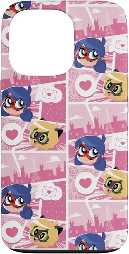Vista 10 de Miraculous Ladybug Chibi Collection Mensaje para Cat Noir Funda para iPhone 17