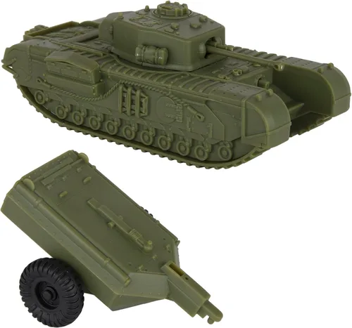 Vista 8 de BMC CTS WW2 British Churchill Tanque de cocodrilo - Tan 1:38 plástico Reino Unido Ejército Vehículo Bronceado