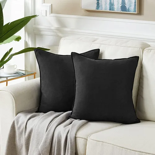 Vista 17 de Fancy Homi - Paquete de 2 fundas de almohada decorativas azul real de 14x14 pulgadas para sala de estar, sofá cama, sofá, decoración moderna bohemia