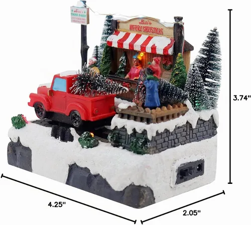 Vista 5 de Lemax - Entrega de árboles 93423 Transporte de árboles de Navidad - Aldea de Navidad Winter Village