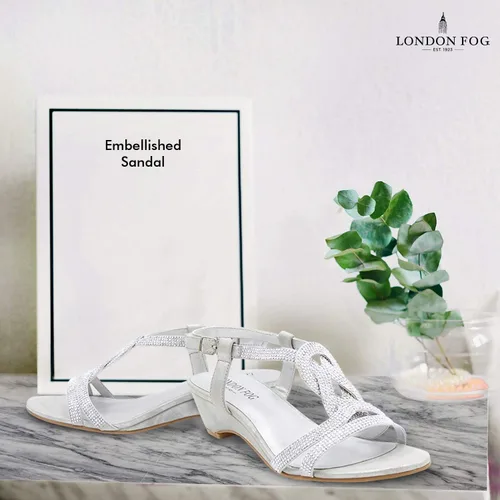 Vista 6 de LONDON FOG Sandalias de vestir Macey de cuña media para mujer