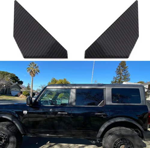Vista 13 de Cubierta de protección para ventana trasera en forma de triángulo Compatible con Ford Bronco de 4 puertas 2021 2022 2023 2024 2025 Accesorios