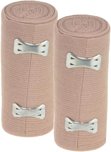 Vista 12 de Dealmed Vendas de compresión con cierre de clip Envolturas elásticas para pies, tobillo, rodilla, pierna, brazo y cuerpo, esguinces musculares