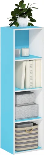 Vista 78 de Furinno PASIR - Estantería de libros de 2 niveles, estantería moderna de 9 x 12 x 21, estanterías abiertas para sala de estar, dormitorio, oficina