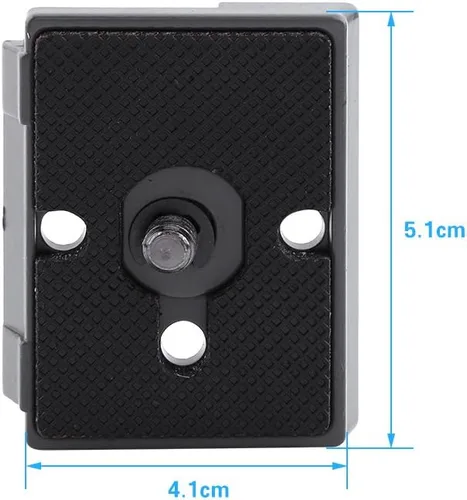 Vista 2 de Tbest Manfrotto - Placa de liberación rápida, soporte para cámara, orificio para tornillo de 1/4, compatible con cámara, trípode