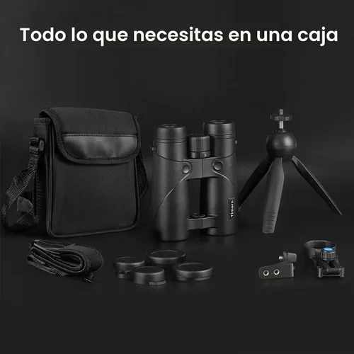 Vista 7 de Timorn Binoculares para adultos observación de aves 10x42 HD con adaptador Binoculares de alta potencia para adultos, lente FMC para imágenes claras