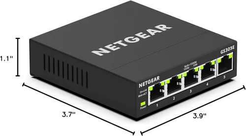 Vista 7 de NETGEAR 5-Port Gigabit Ethernet Easy Smart Managed Network Switch (GS305E)