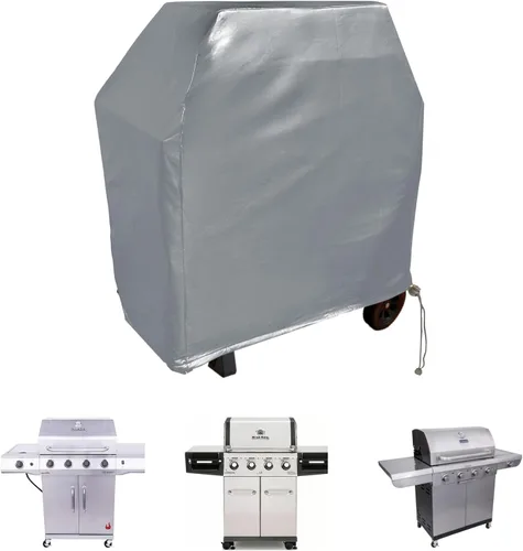 Vista 2 de Formosa Covers Funda para parrilla de 48 pulgadas, funda de vinilo gris impermeable para barbacoa, compatible con Weber Spirit II E-210, Napoleon