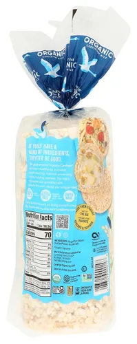 Vista 3 de Lundberg Tortas de arroz integral orgánico sin gluten ligeramente saladas- 8.5 oz