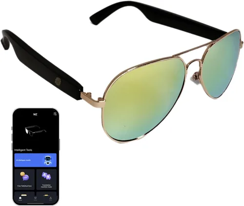 Vista 9 de Gafas de Traducción con IA, Gafas Inteligentes para Mujeres y Hombres, Bluetooth con Chat GPT, 164 Idiomas, Lente Resistente a Luz Azul y UV
