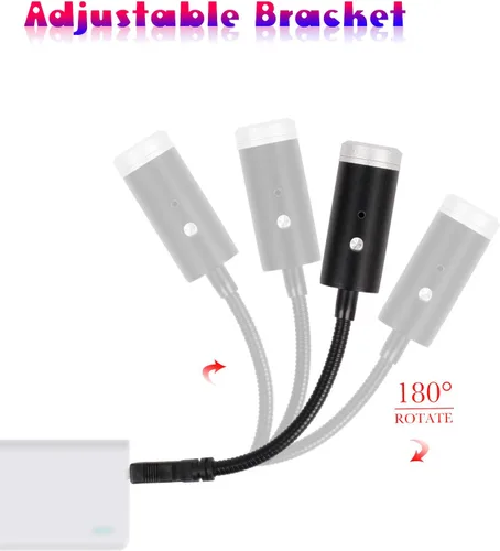 Vista 7 de Luz nocturna de estrella USB, 9 modos funcionales, 24 efectos de iluminación, decoraciones estroboscópicas activadas por sonido