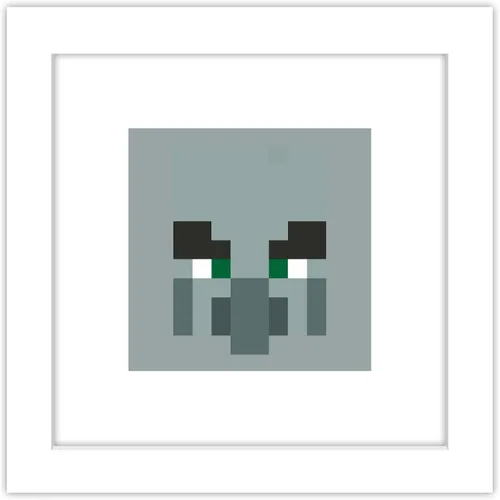 Vista 11 de Trends International Gallery Pops Minecraft: Pixeles icónicos - Mobs - Arte de pared Pillager, versión enmarcada en negro, 12 x 12 pulgadas