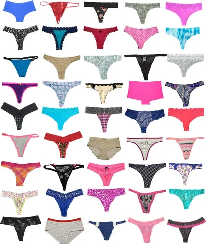 Vista 3 de EMBEK Variedad de ropa interior para mujer tanga con la parte trasera en T bikini de tiro bajo panties de encaje de algodón