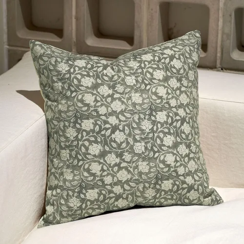 Vista 9 de DOMVITUS Fundas de almohada florales de 18 x 18 pulgadas, fundas de almohada para sofá, funda de almohada con estampado floral, fundas decorativas