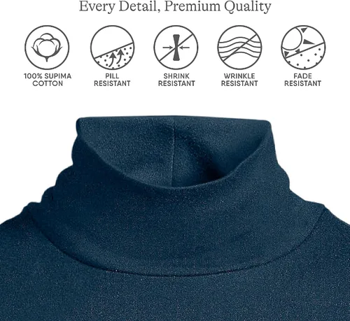 Vista 7 de Lands' End Supima - Suéter de cuello alto y mangas largas para mujer