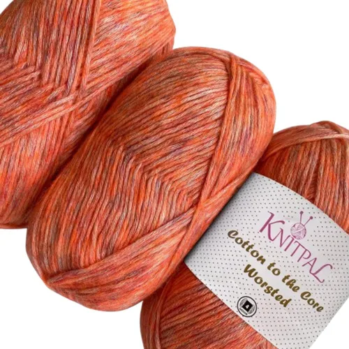 Vista 9 de Hilo de estambre de algodón puro para crochet de Cotton to The Core, paquete de 3 (598,6 metros / 300 g), patrones gratis, apto para principiantes