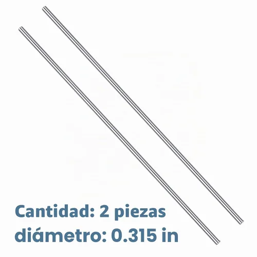 Vista 2 de 2 guías de eje de barra de movimiento lineal de 8 mm x 400 mm Diámetro 8 mm para herramienta de bricolaje