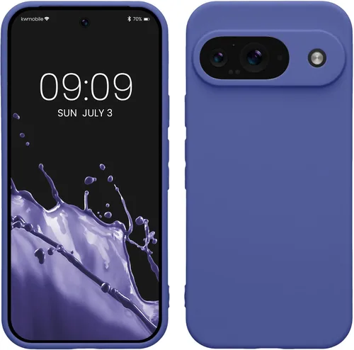 Vista 85 de kwmobile Funda compatible con Google Pixel 9 - Funda protectora delgada de TPU para teléfono - Acabado mate suave - Piedra antigua