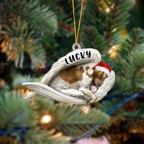 Vista 38 de Ángel durmiente de Afghan Hound para Navidad, adorno personalizado con el nombre del perro, adorno de Navidad personalizado para amantes de perros