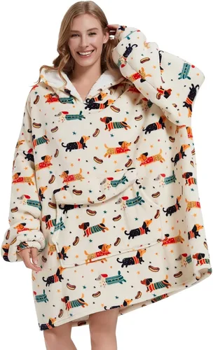 Vista 21 de Fiosnow Sudaderas con capucha de pizza y papas fritas para mujeres y hombres, sudaderas con capucha de tamaño grande para adultos, manta portátil