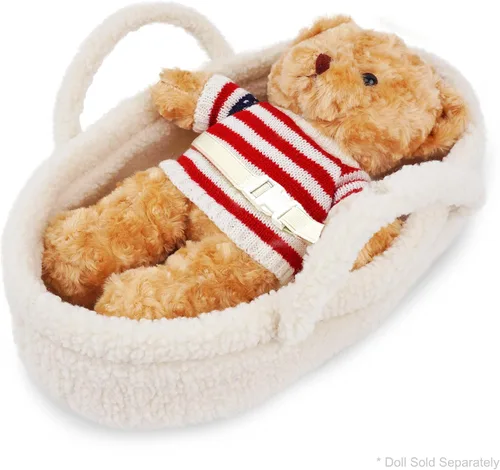 Vista 7 de June Garden Cozy Dream Doll Bassinet - Portador Portátil para Muñecas de Bebé - Se Adapta a Muñecas American Girl o Osos de Peluche de hasta 18