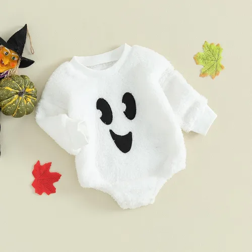 Vista 8 de Thorn Tree Sudadera de manga larga de Halloween para bebé, niño, niña, suéter de gran tamaño, cuello redondo, ropa de otoño e invierno