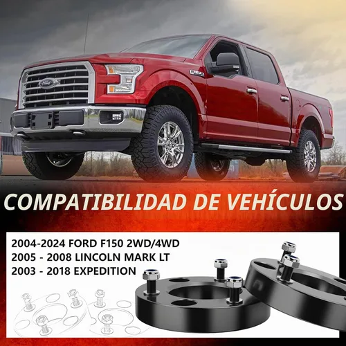 Vista 5 de Kit de elevación de nivelación delantera de 1.5 pulgadas para Ford F150 2004-2026 2WD/4WD, kit de elevación compatible con Expedition 2003-2018, 2