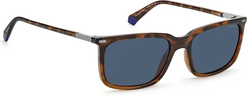 Vista 2 de Polaroid Sunglasses Men's PLD 2117S Rectangular Sunglasses, Havana BrownPolarized Blue, 55mm,18mm